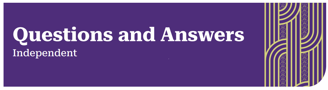 Question and answer banner